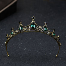 Load image into Gallery viewer, Elegant green crystal crown