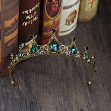 Load image into Gallery viewer, Elegant green crystal crown