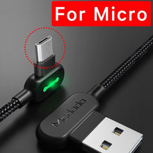Load image into Gallery viewer, Right Angle LED Woven Charge Cable
